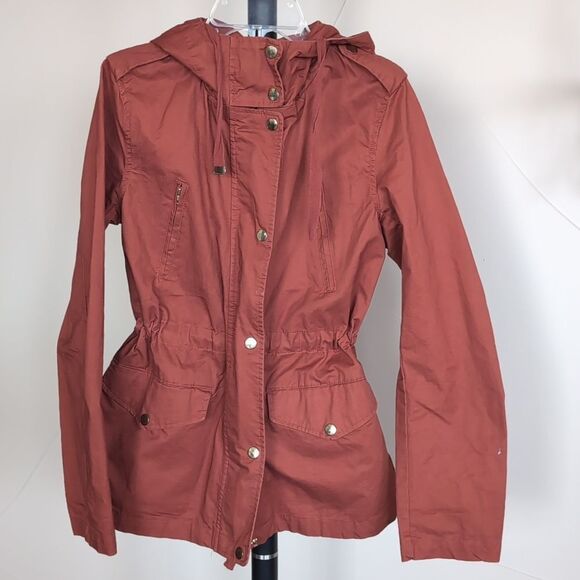 Love Tree Women's Terracotta Zip Safari Lightweight Utility Jacket- Cinch Waist - Picture 8 of 8